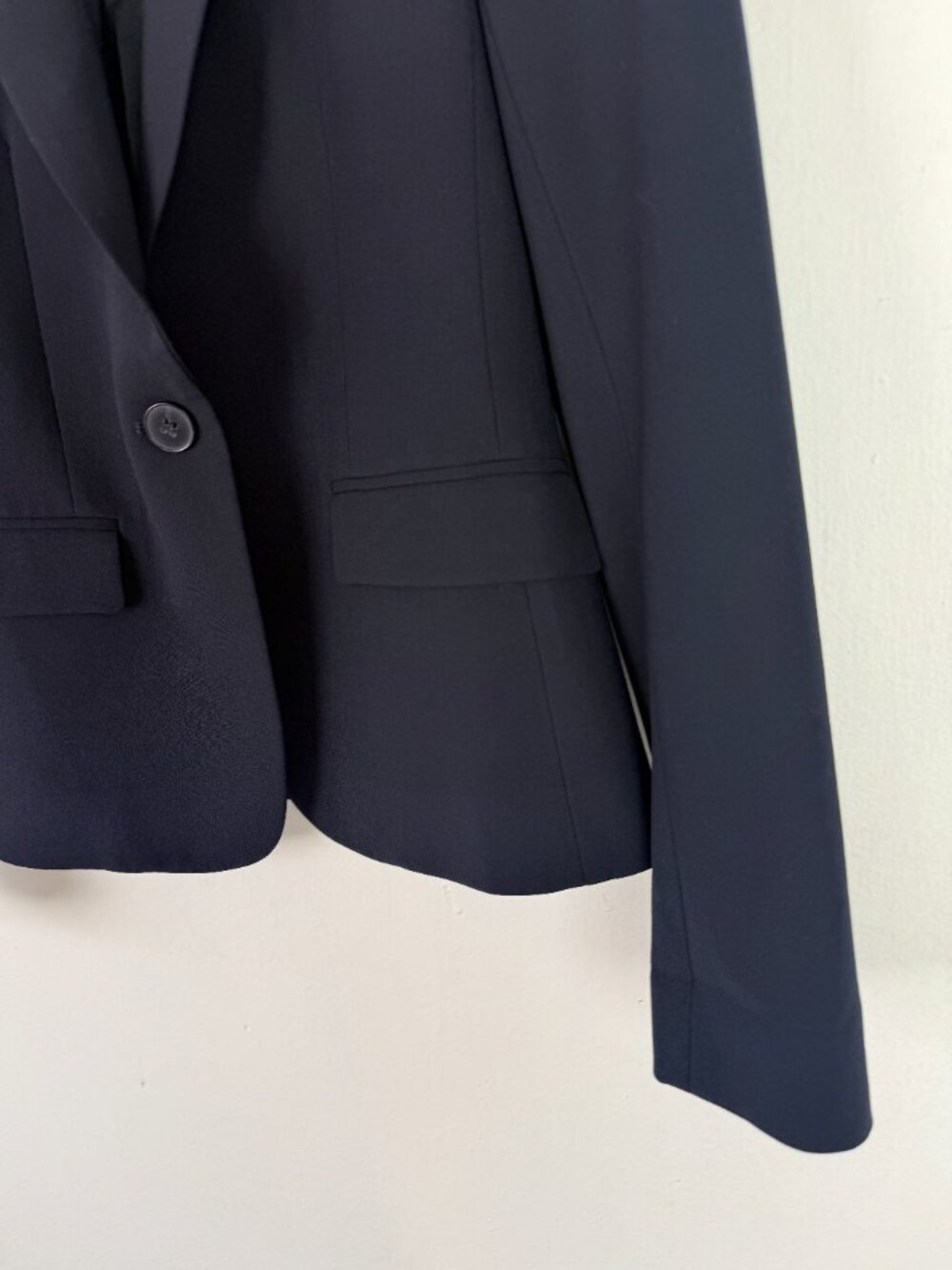 Theory Gabe B2 Urban Blazer Jacket Wool Blend One Button Black Size 00 EUC - Picture 5 of 14